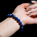 Lapis Lazuli Beaded Bracelet-Helmsman Crystal