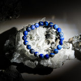 Lapis Lazuli Beaded Bracelet-Helmsman Crystal