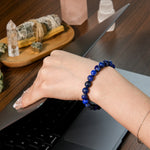 Lapis Lazuli Beaded Bracelet-Helmsman Crystal