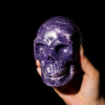Lepidolite Skull-Helmsman Crystal