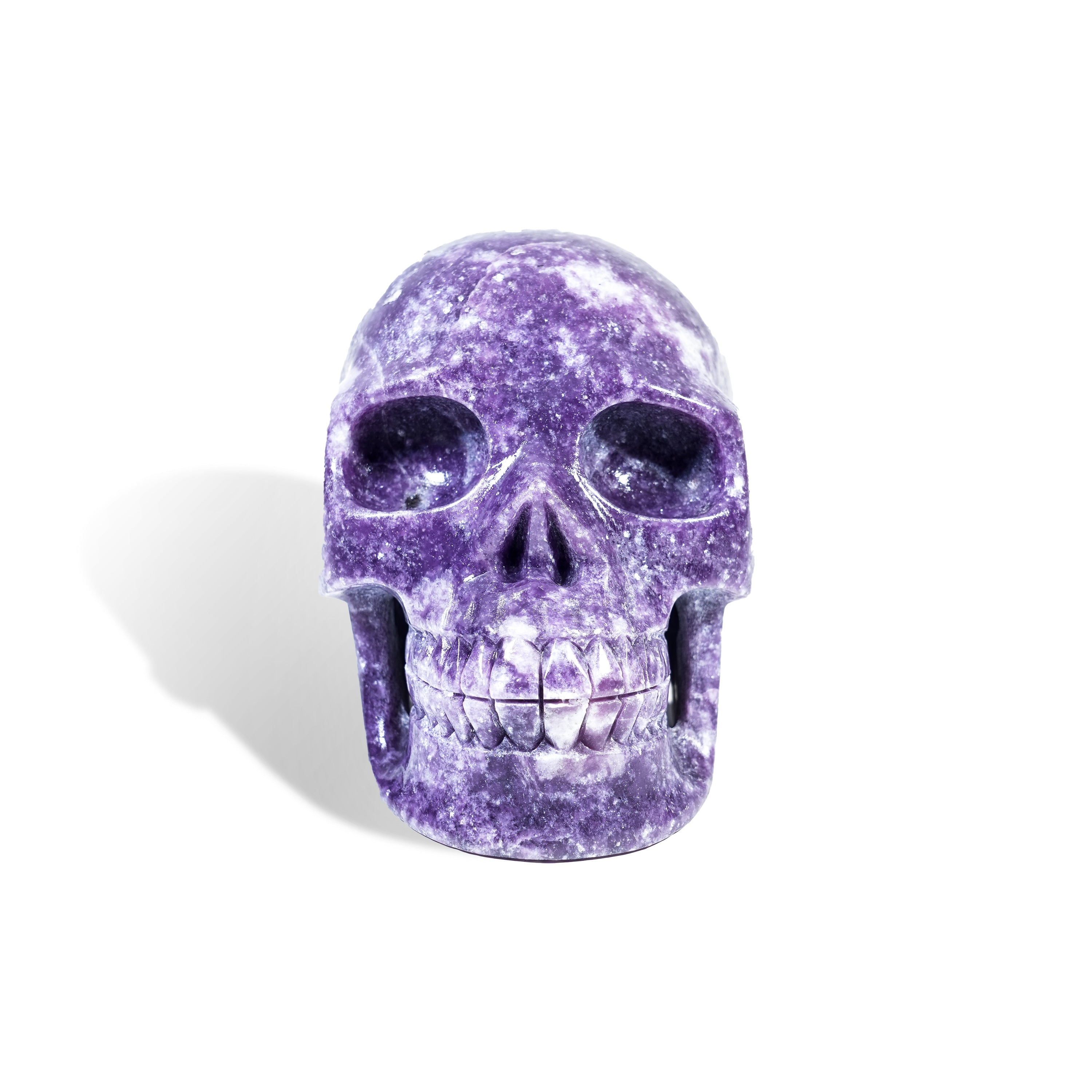 Lepidolite Skull-Helmsman Crystal