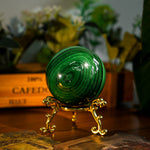 Malachite Sphere-Helmsman Crystal