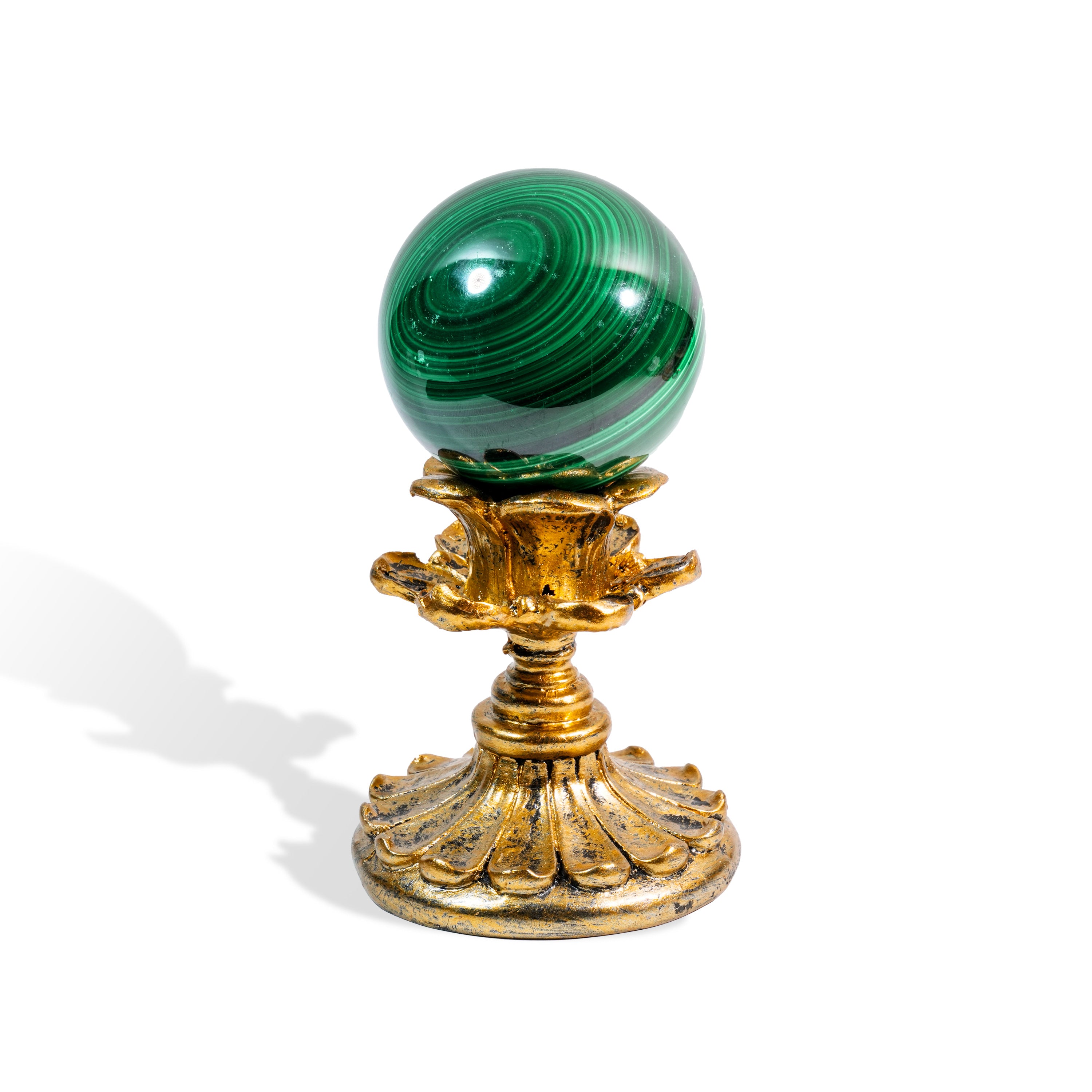 Malachite Sphere-Helmsman Crystal