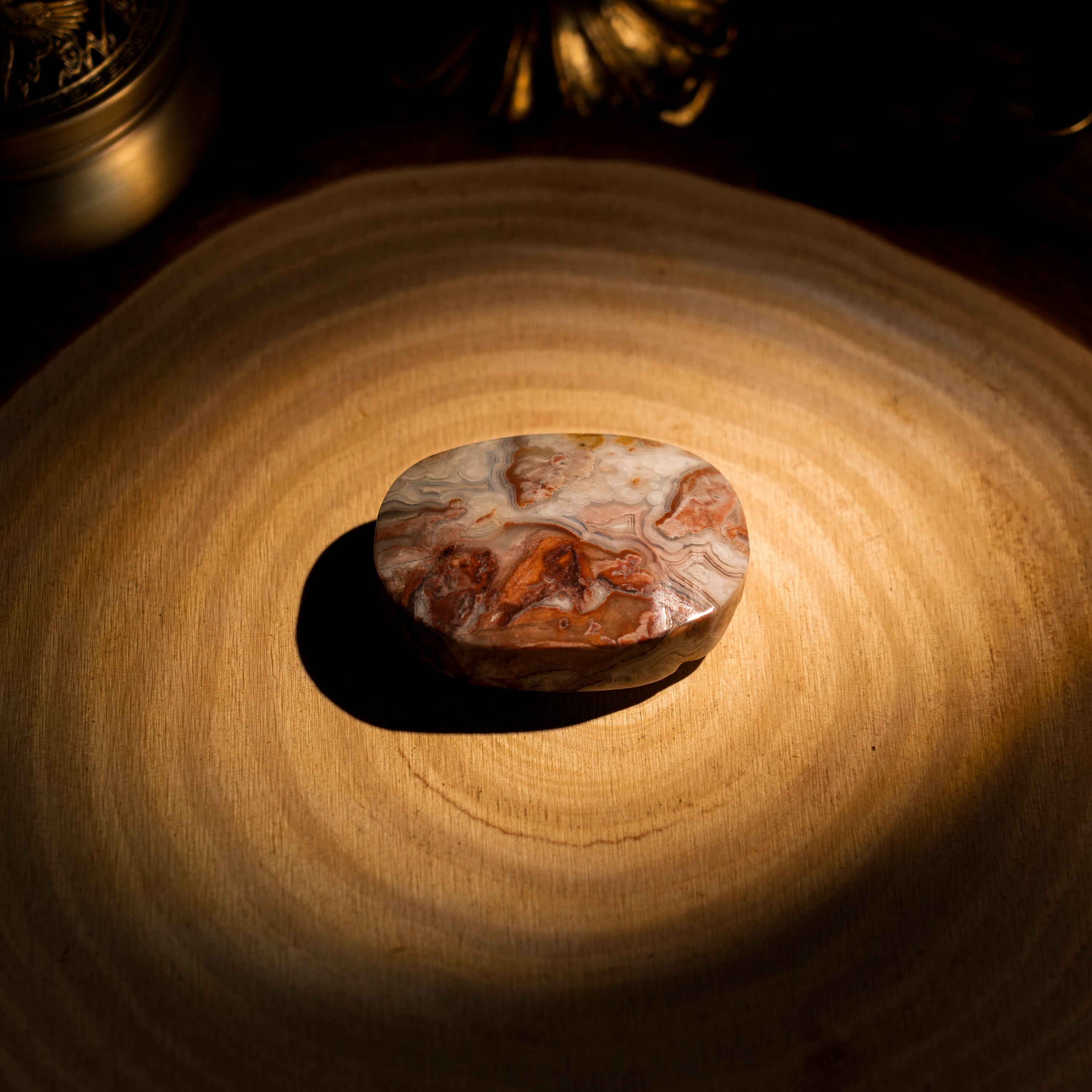 Mexico Agate Palm Stone-Helmsman Crystal