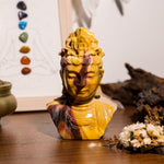 Mookaite Jasper Avalokitesvara Head Carving-Helmsman Crystal