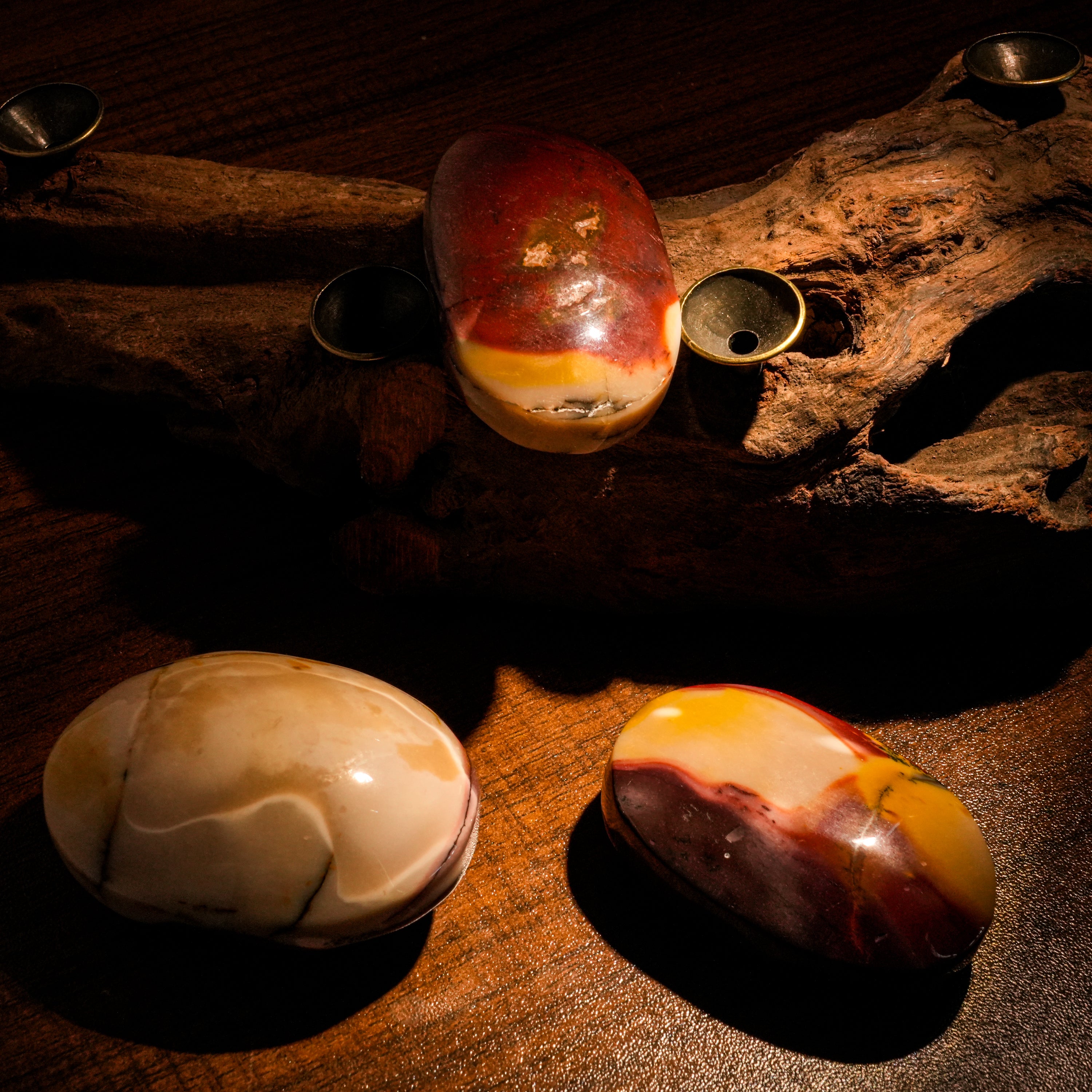 Mookaite Jasper Palm Stone-Helmsman Crystal