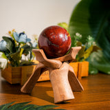 Mookaite Jasper Sphere-Helmsman Crystal
