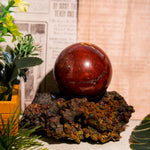 Mookaite Jasper Sphere-Helmsman Crystal