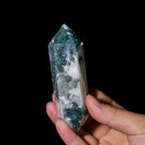 Moss Agate Double Terminated Point-Helmsman Crystal
