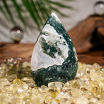 Moss Agate Flame Freeform-Helmsman Crystal