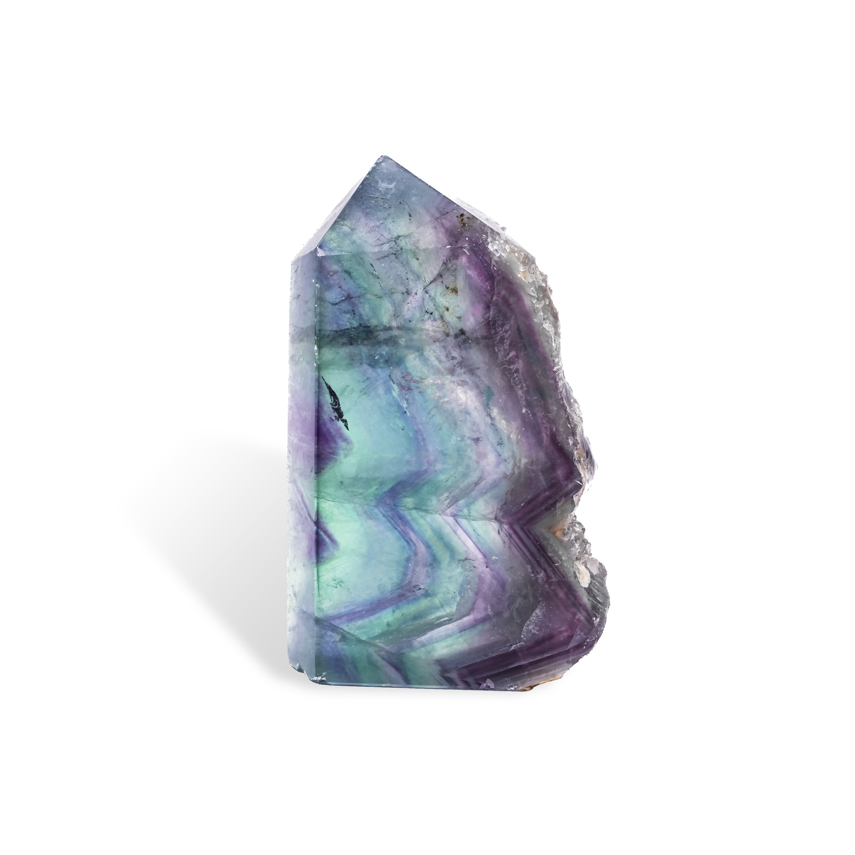 Natural Rainbow Fluorite Tower-Helmsman Crystal