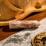 Peach Moonstone Point-Helmsman Crystal