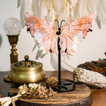 Pink Agate Butterfly Ornament-Helmsman Crystal