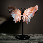 Pink Agate Butterfly Ornament-Helmsman Crystal