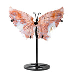Pink Agate Butterfly Ornament-Helmsman Crystal