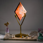 Pink Agate Diamond Ornament-Helmsman Crystal
