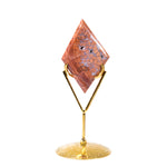 Pink Agate Diamond Ornament-Helmsman Crystal
