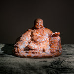 Pink Agate Maitreya Buddha Carving-Helmsman Crystal