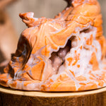 Pink Agate Maitreya Buddha Carving-Helmsman Crystal