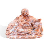 Pink Agate Maitreya Buddha Carving-Helmsman Crystal