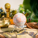 Pink Agate Sphere-Helmsman Crystal