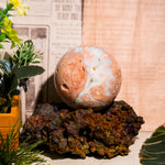 Pink Agate Sphere-Helmsman Crystal
