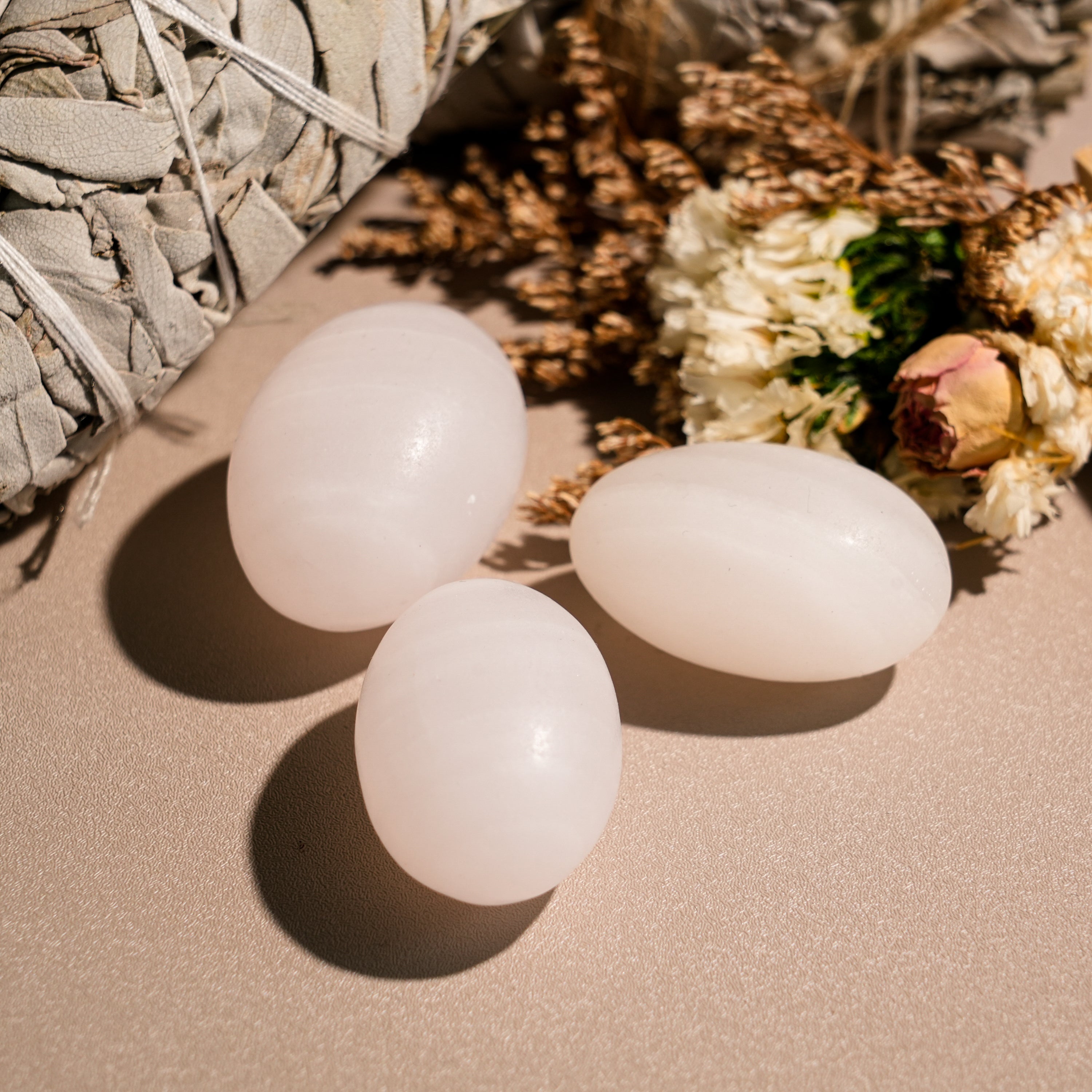 Pink Jade Tumbled Stone Set-Helmsman Crystal