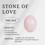Pink Jade Tumbled Stone Set-Helmsman Crystal