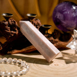 Pink Opal Point-Helmsman Crystal
