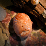 Pink Petal Agate Palm Stone-Helmsman Crystal