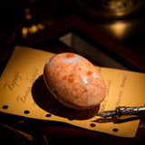 Pink Petal Agate Palm Stone-Helmsman Crystal