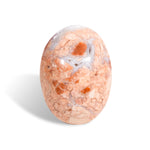 Pink Petal Agate Palm Stone-Helmsman Crystal