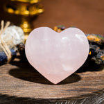 Pink Rose Quartz Heart-Helmsman Crystal