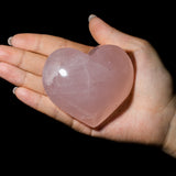 Pink Rose Quartz Heart-Helmsman Crystal