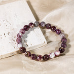Plum Blossom Tourmaline Bracelet-Helmsman Crystal