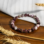 Plum Blossom Tourmaline Bracelet-Helmsman Crystal
