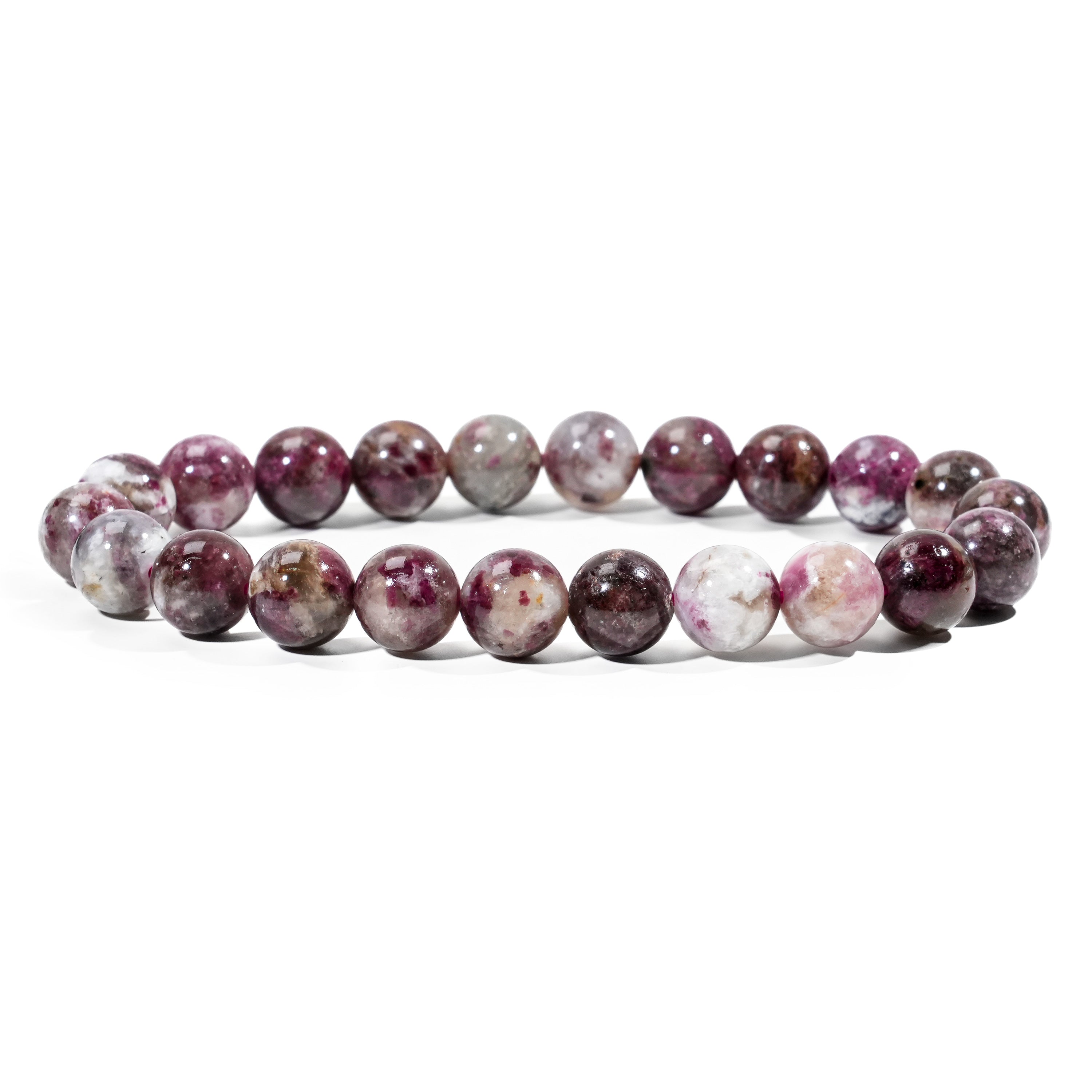 Plum Blossom Tourmaline Bracelet-Helmsman Crystal