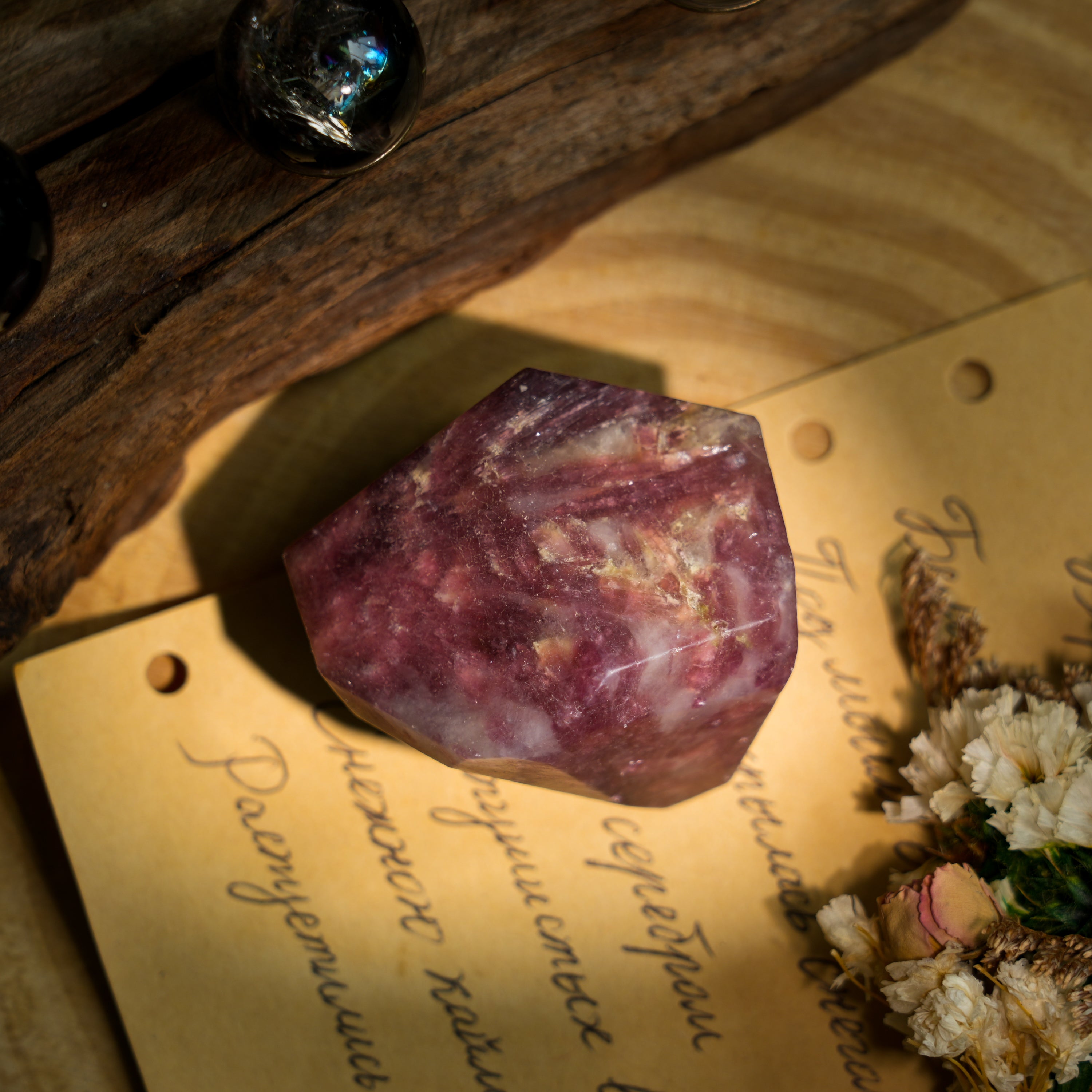 Plum Blossom Tourmaline Freeform-Helmsman Crystal