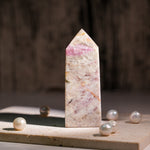 Plum Blossom Tourmaline Tower-Helmsman Crystal
