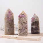 Plum Blossom Tourmaline Tower-Helmsman Crystal