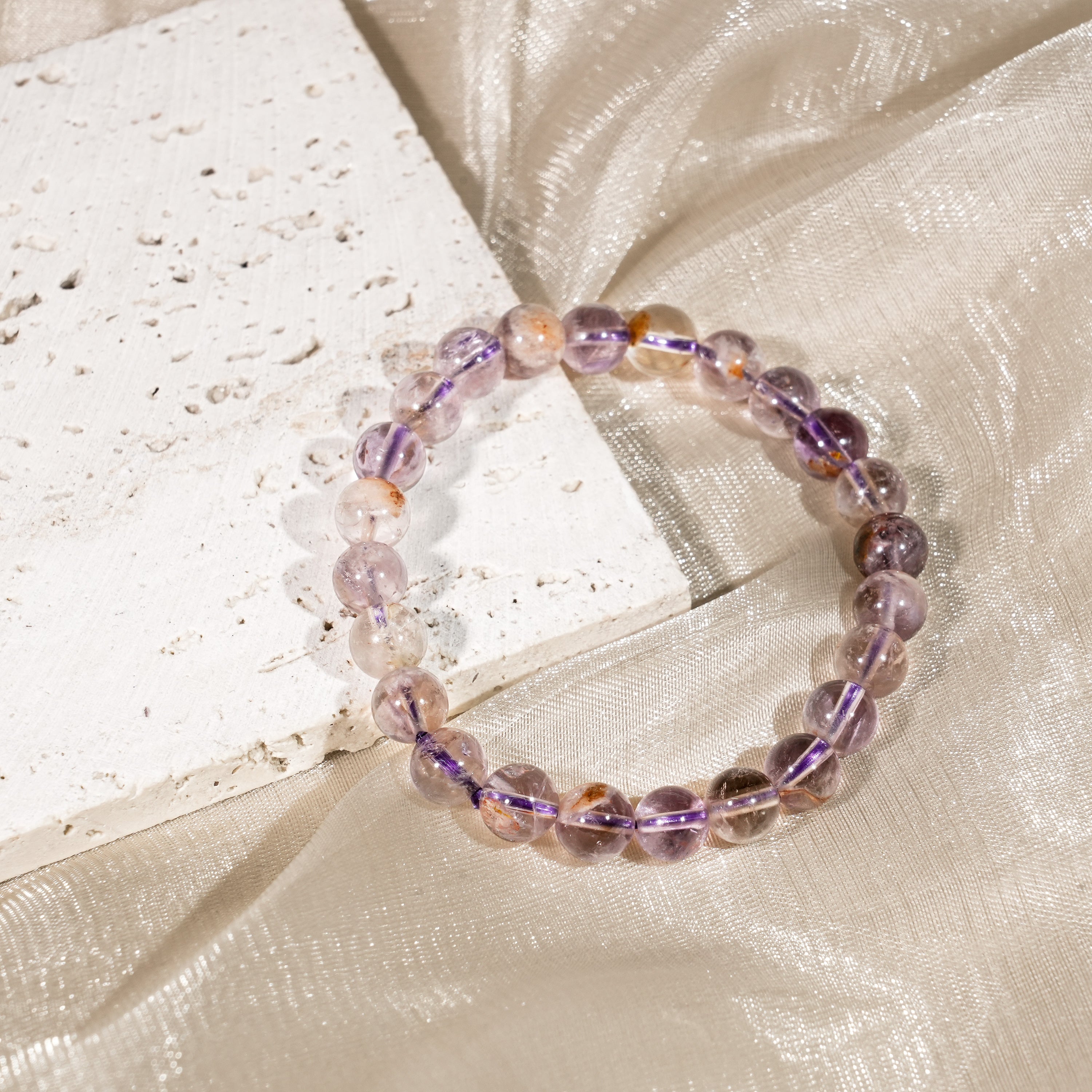 Purple Garden Quartz Bracelet-Helmsman Crystal