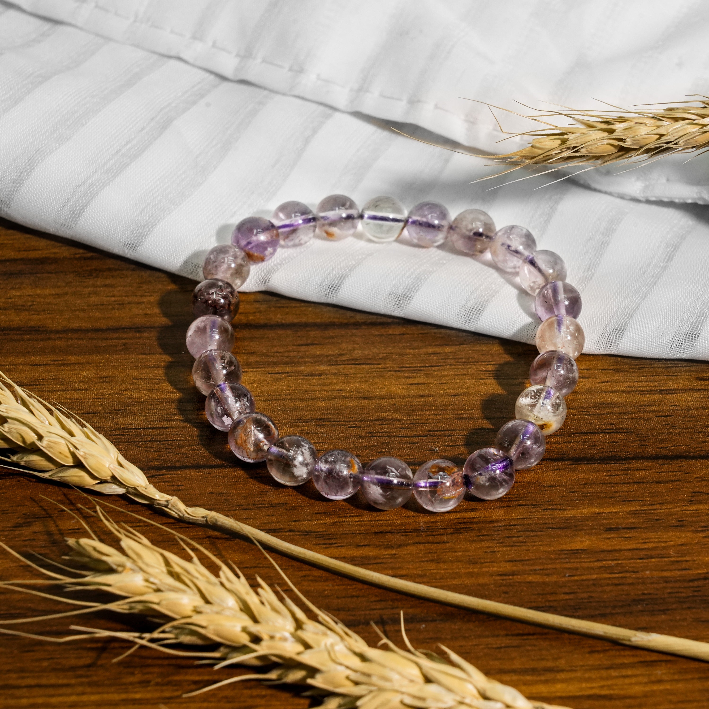 Purple Garden Quartz Bracelet-Helmsman Crystal