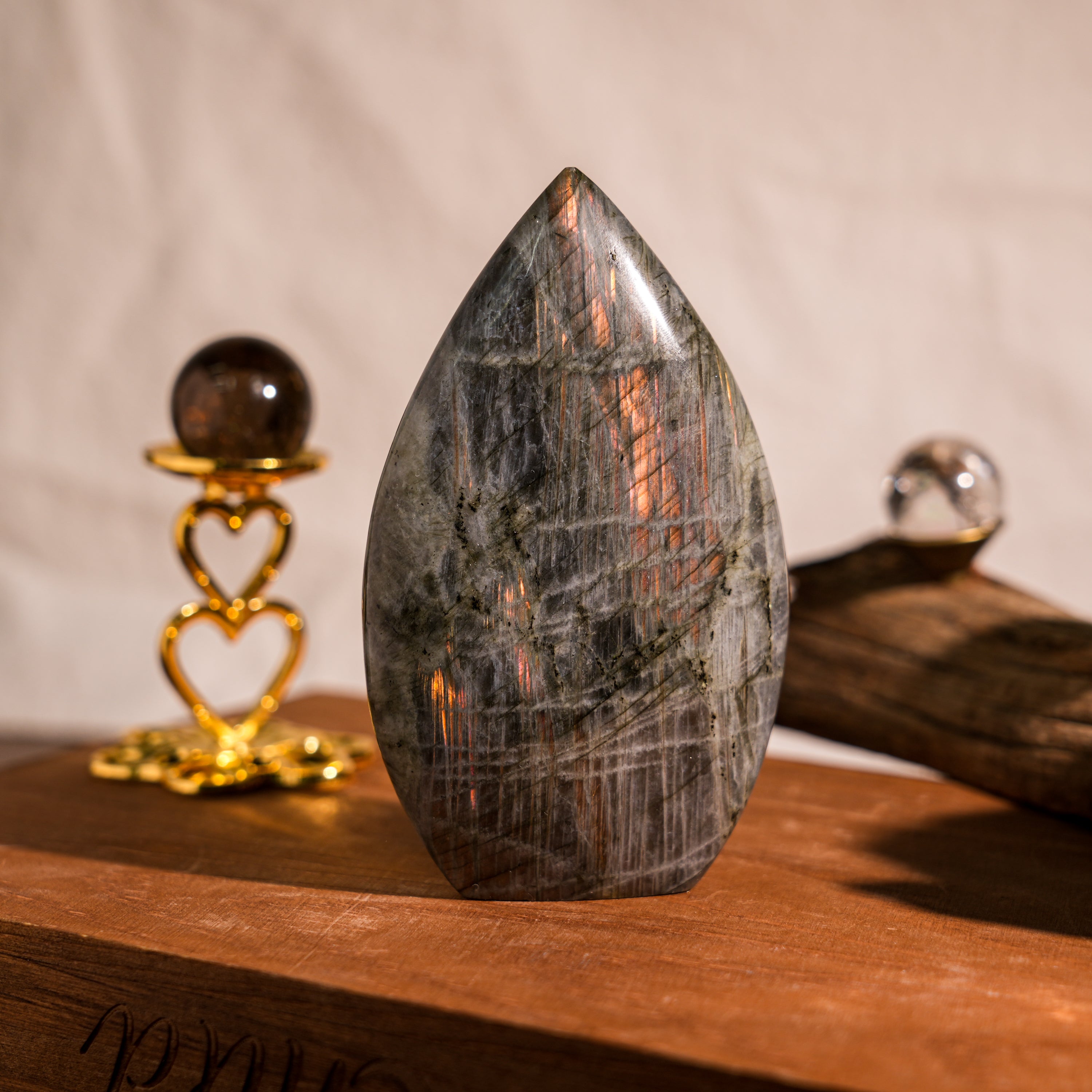 Purple Labradorite Flame Freeform-Helmsman Crystal