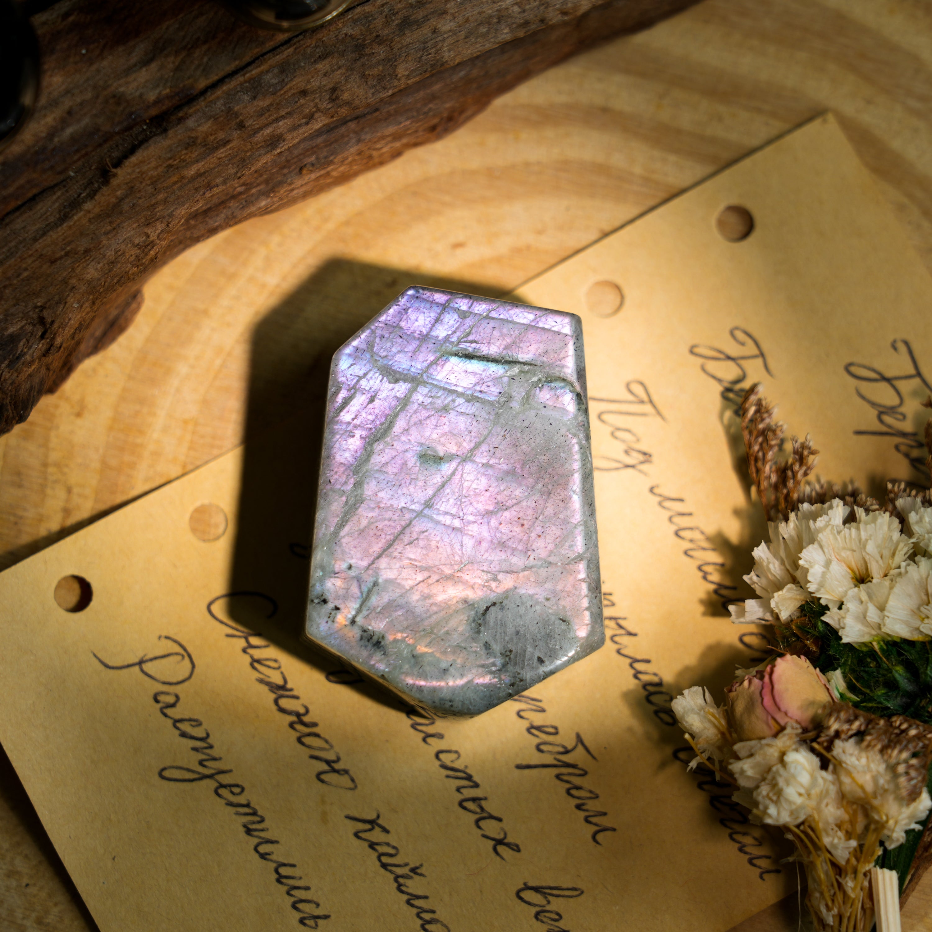 Purple Labradorite Freeform-Helmsman Crystal