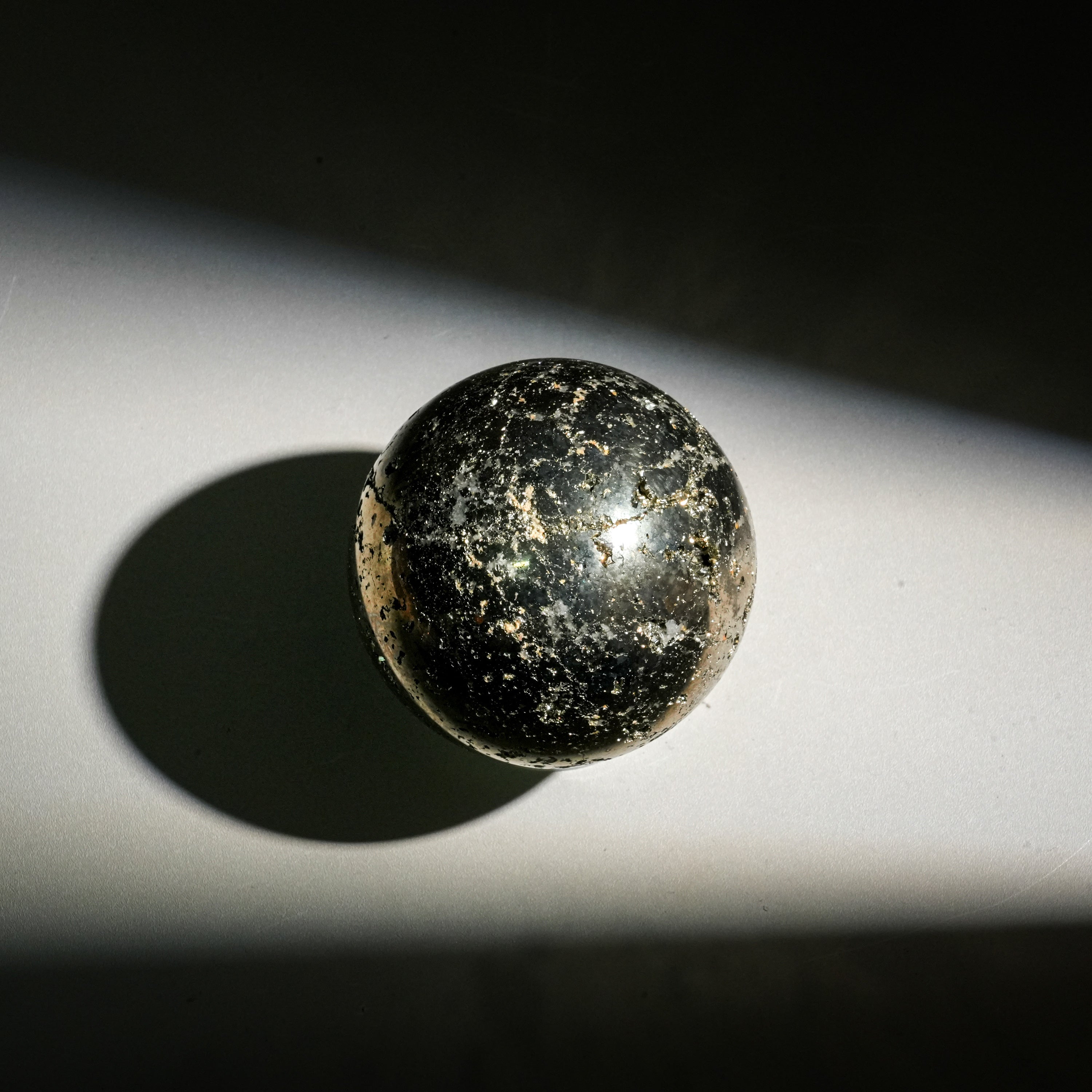 Pyrite Sphere-Helmsman Crystal