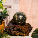Pyrite Sphere-Helmsman Crystal