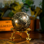 Pyrite Sphere-Helmsman Crystal