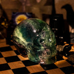 Rainbow Fluorite Crystal Skull-Helmsman Crystal