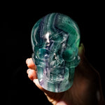 Rainbow Fluorite Crystal Skull-Helmsman Crystal
