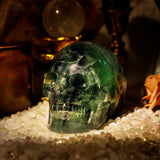 Rainbow Fluorite Crystal Skull-Helmsman Crystal
